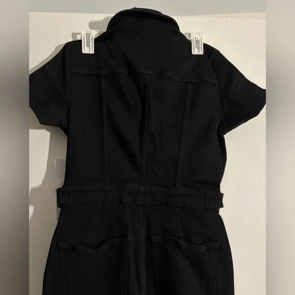 Good American “Fit for Success” Black Short-Sleeve Jumpsuit - Picture 7 of 13